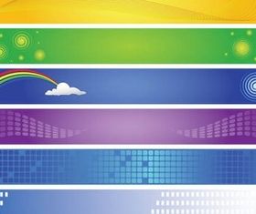 Color Banner Templates vectors graphic