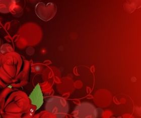 Dream rose set vector