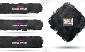 The ink traces banner background vector