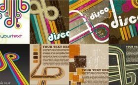 Retro lines background vector