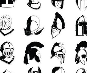 Old Helmets free vector design