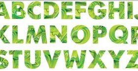 Green Creative Alphabet vector graphic