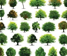 Green Trees free creative vector
