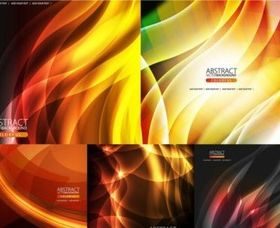 Bright flame lines background vector material