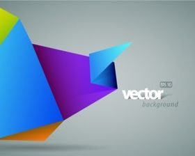 Dynamic color Origami background vector