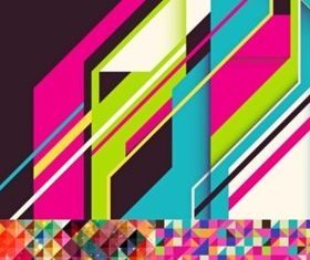 Colorful grid background vector set