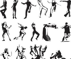 Modern Dancers vectors graphics