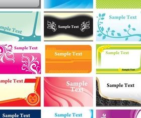 Color Vivid Cards vector