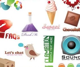 Logo graphic set vector