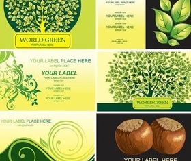 Nature Cards free vector