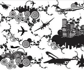 City Grunge Elements shiny vector