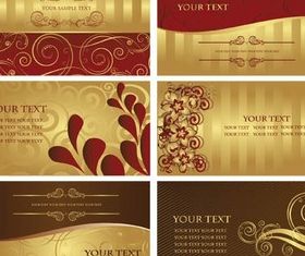 Gold Vivid Cards vector