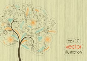 Trees background 4 Illustration vector