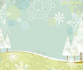 Cartoon winter background 1 vector