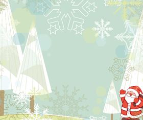 Cartoon winter santbackground vectors graphics
