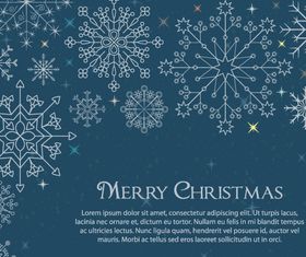 Snowflake christmas background 1 design vector