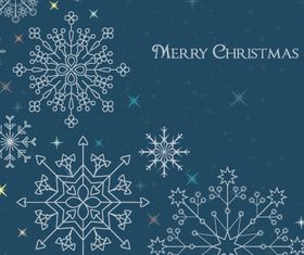 Snowflake christmas background 2 design vector