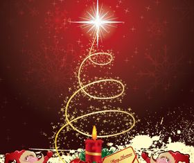 Santchristmas card vector