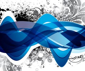 Ribbon dynamic background 3 shiny vector