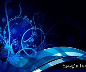 Floral dynamic background 1 vector