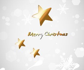 Golden Christmas Stars Background set vector