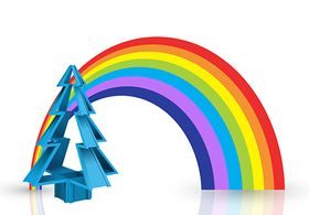 Christmas Tree with Rainbow vectors