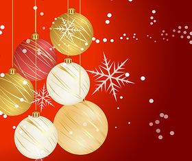 Decorative Christmas Balls Background design vectors
