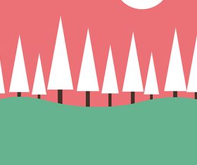 Cartoon tree background vector