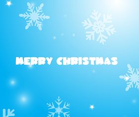 Christmas Snowflakes Blue Background creative vector