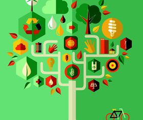 Infographics and tree 2 vectors
