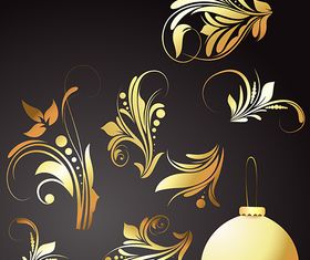 Golden Floral vector design