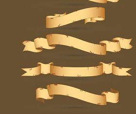 Vintage Ribbon Banners shiny vector