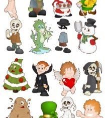 Cartoon Characters 1 vector