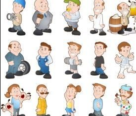 Cartoon Characters 4 vectors