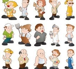 Cartoon Characters 5 vectors