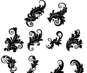 Floral 1 shiny vector