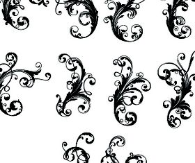 Floral 2 shiny vector