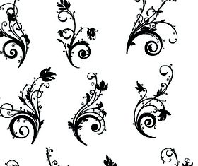 Floral 3 shiny vector