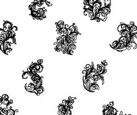 Floral 5 shiny vector