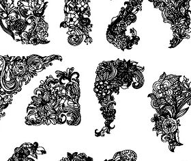 Floral 7 shiny vector