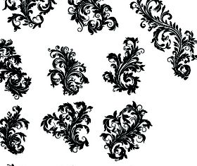 Floral 8 shiny vector