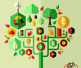 Infographics and tree 1 vector