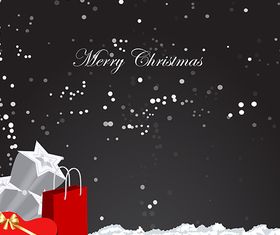 Christmas Winter Elements Background set vector
