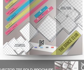 Tri Fold brochure cover 4 vector graphic