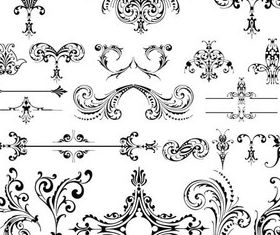 Retro Style Ornaments set vector