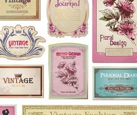 Colorful Vintage Labels art shiny vector