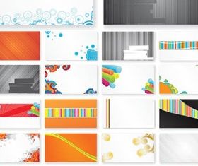 Cards Vivid Backgrounds vector set