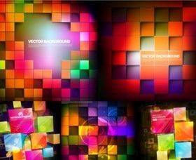 Neon plaid background vector