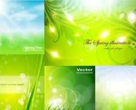 Spring dream bokeh background Illustration vector