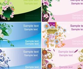 Stylish Floral Cards vector